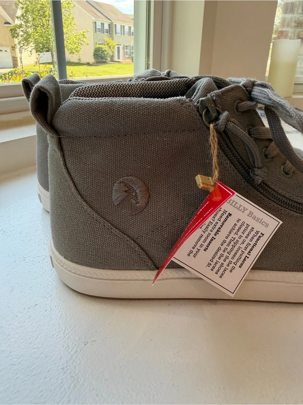 Billy Footwear Dark Grey Classic D R II High Adaptive Inclusive Footwear - Picture 4 of 10